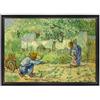 ConKrea - Quadro su Tela Canvas INTELAIATO - con Cornice - First Steps - Primi Passi per Van Gogh 70x100cm - Stile Contemporaneo Nero - (cod.2643)