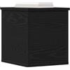 vidaXL Scatola di Stoccaggio Rovere Nero 30 x 35 x 35 cm | Tantissimo spazio per riporre le tue cose, Superficie testurizzata che dà un tocco moderno,
