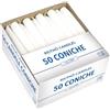 Cereria di Giorgio Risthò Candele Coniche per Candeliere, Cera, Bianco, 2.2 x 25 cm, 50 unità