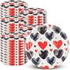 KADAX Set di 50 coperchi a Vite Twist-off Ø82 mm Cuori - coperchi di Ricambio in Metallo per barattoli 235-900ml per Conserve, marmellate e sottaceti, Chiusura ermetica