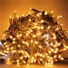 Luccika Serie Stringa luminosa di luci da 10 metri con 120 MaxiLed Bianco Caldo con flash Bianco Ghiaccio Catena di Natale Professionale per uso Esterno ed Interno con alimentatore