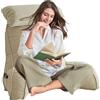 AMZZHAO Cuscino da Lettura,Cuscino Schienale con Braccioli,con Cuscino cervicale,Perfetto per l'uso Come Schienale Durante la Lettura,per Guardare la TV sul Pavimento del Letto o sul Divano