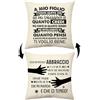 Aconesong Figlio Regali Motivazionali Ecco un Piccolo Abbraccio da Parte Mia Fodera per Cuscino Regalo Decorativo Ideale Regalo di Compleanno o di Natale 45x45cm (Mio Figlio)