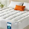 BEDLORE Topper Matrimoniale 140x190cm, Traspirante Viscosa di Bambù, Bianco | Regolazione Termica, Rinfrescante, Morbido, Confortevole, Tasche Profonde 41cm, Aderente e Stabile, OEKO-TEX, Lavabile