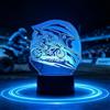 OraTrade Lampada Notturna 3D Motocross Casco, Lampada Moto Illusione Ottica LED 7 Colori Tattile, USB e Batteria, Decorazione per Camera da Letto Soggiorno, Idea Regalo per Bambini Appassionati di Moto