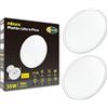 CLAR - Lampada da soffitto per soggiorno, camera da letto, 30 cm, lampada da soffitto a LED rotonda, 4000 K, lampada da soffitto a LED, piatta, rotonda, bianco neutro, 4000 K, 30 W (confezione da 2)