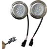 ADZJOY 2 pz 1.5-2 w LED Fornello Cappa Lampadina 12 V 24 V 110 V 220 V con Connettore SM El YL 2.36-2.56in Foro Armadio Luce 20 W Alogena Equivalente (Color : Warm White, Size : SM Connector_12V)