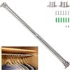 Wardlock Asta appendiabiti estensibile in acciaio inox, 56-100 cm, asta appendiabiti regolabile con prese terminali a forma di U.