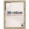 Dutch Frame Factory - Cornice a cassetta 30x40 cm Oro Antico - MDF | Cornice a cassetta per tele, Adatta per tele fino a 2 cm di spessore, Senza pannello posteriore né vetro, Made in Holland