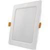 EMOS Pannello LED 18 W, quadrato 1800 lm, lampada da soffitto 17 x 17 cm, bianco neutro 4000 K, con driver LED, extra piatto, profondità di montaggio 2,6 cm, bianco