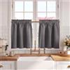 KGORGE Tende Oscuranti per Interni a Vetro Finestra 2 Pezzi L 60 x A 60 CM Tendine Finestra a Vetro Tende Cucina Termiche con Tasca, Grigio