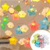 WIYETY Ghirlanda luminosa a 20 LED da 3 m, con stelle e nuvole colorate, decorazione per la cameretta dei bambini, a forma di nuvola, luci decorative per finestre, feste, matrimoni