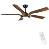 CJOY Ventilatore da Soffitto 142 cm, Ventilatore da Soffitto con Luce | Telecomando, 6 Velocità, Silenzioso Reversibili DC 5 Pale, 3 CCT Dimmerabile, Timer, Funzione di Memoria, Modalità Sleep