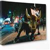 ConKrea Quadro su Tela Canvas - INTELAIATO - Pronto da Appendere - Toro - Wall Street - New York City - Finanza - 30x40cm - Senza Cornice - (cod.1481)