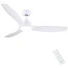 CJOY Ventilatore da Soffitto con Luce e Telecomando 132cm Bianco | Ventilatore da Soffitto Dimmerabile, Reversibile DC, 6 Velocità, Memoria LED, Modalità Sleep, Per Camera da Letto/Soggiorno