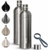 VIOK Bottiglia per Aarke Carbonator 3 & 2 e Smeg SKC01, compatibile con Brita SodaOne, Sodapop Cooper e Philips GoZero - bottiglia di ricambio in acciaio inox 1,3 L per gasatore d'acqua (2, Argento)