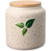 Miicol contenitore in ceramica, barattolo con coperchio ermetico, 600 ml | barattolo rotondo per caffè, organizer per dispensa, barattolo da cucina per chicchi di caffè, farina, zucchero, spezie, tè
