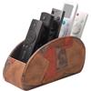 WAYIFON Supporto per telecomando con 5 tasche, grande supporto per TV, DVD, 4K Stick e Bluray, telecomando per penne, motivo collage M