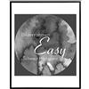 BIRAPA Cornice per foto in plastica Easy 25 x 40 cm in nero lucido con vetro sintetico