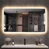 Clevich Specchio Bagno con Luce LED 100x60 cm Rettangolare Bordo Satinato | Specchio da Parete, 3 Temperature Colore, Dimmerabile, Antiappannamento, Tasto Touch, Montaggio Orizzontale/Verticale