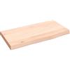 vidaXL Ripiano a Parete 40x20x2 cm Legno Massello Rovere Non Trattato, Piano, ripiano portaoggetti, mensola pensile