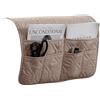 XDKS Organizzatore Divano, 6 Tasche Antiscivolo Poltrona Storage Bag, Poltrona Caddy per Tablet, Telefono, Libro, Riviste, Telecomando TV (Camel)
