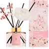 Airkeep Profumatore per Ambienti con Bastoncini 150 ml, Cherry Blossom, Diffusore di Profumo con Fiore Decorativo per Bagno, Camera da Letto, Soggiorno e Ufficio