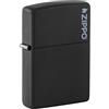 Zippo Lighter BLACK MATTE W/ ZIPPO LOGO