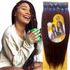 Ser Mulher Capelli SUPER JUMBO PREMIUM Braid per Treccine Africane PESO: 522g, LUNGHE: 65cm Pre-Stretched - Hair Braiding Extension, Anellini per Styling COMPRESI, (Dark Red, 65 cm)
