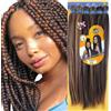 Ser Mulher Capelli SUPER JUMBO PREMIUM Braid per Treccine Africane PESO: 522g, LUNGHE: 65cm Pre-Stretched - Hair Braiding Extension, Anellini per Styling COMPRESI, (Dark Brown/Light Brown, 65 cm)