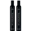 Schwarzkopf 2 pezzi Super Hold Mousse Hair Foam Silhouette Styling Testa Nera 500 ml