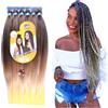 Ser Mulher Capelli SUPER JUMBO PREMIUM Braid per Treccine Africane PESO: 522g, LUNGHE: 65cm Pre-Stretched - Hair Braiding Extension, Anellini per Styling COMPRESI, (Black/Biondo Miele/Biondo Platino, 65 cm)