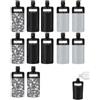DLPRK 12 Pezzi Flaconi da Viaggio Riutilizzabili Anti-perdita, Travel Bottles Kit, 4 in 1 Travel Bottles for Toiletries, Kit Viaggio Liquidi per Lozione, Shampoo, Crema Viso, Make-Up (90 ml/Nero)