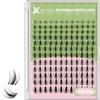 KEYYOU Extension per ciglia, 144 pezzi, con fascia invisibile, effetto naturale, effetto wispy, impermeabili, per fai da te a casa (Fairy)
