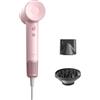 Laifen SE Asciugacapelli, 105.000 Giri/min, 21m/s, 200 Milioni Ioni, Rosa | Diffusore e ugello lisciante magnetici, regol. term. 50x/s, 59 dB, 2 vel./4 temp., anello LED colore, 407 g per viaggio