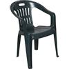 Dmora - Sedia da Esterno Bisceglie, Seduta da Giardino, Sedia per Tavolo da Pranzo, Poltrona Outdoor, 100% Made in Italy, Cm 56x55h78, Verde