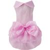 MAMORE Vestito da sposa per cani, abito da sposa da principessa, gonna tutù formale con fiocco, per feste di compleanno per cuccioli, abbigliamento per cani di piccola taglia e gatti (rosa Sakura, L (5,9-7,7