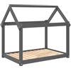 vidaXL Cuccia per Cani Grigia 101x70x90 cm in Legno Massello di Pino