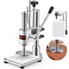 VEVOR Perforatrice per Pelletteria Manuale 10 x 10 cm Pressione 160 kg, Corsa 40 mm, Fissaggio del Mandrino, Struttura Robusta in Lega di Alluminio, per Vari Tessuti Cuoio Carta e Gomma Siliconica
