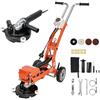 VEVOR Levigatrice Elettrica per Calcestruzzo 1400 W, 3700 RPM, Smerigliatrice per Pavimenti con Disco Abrasivo da 180 mm, Maniglia Regolabile, Attacco per Aspiratore, per Marmo e Pietra, Arancione