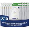 Dove Sapone Liquido Mani Ricarica Original, 10x500ml | +5 agenti idratanti, Elimina sporco e batteri, Formula 99% Biodegradabile, Vegan