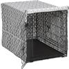 MidWest Homes for Pets Copertura per gabbie per cani, con protezione in Teflon, in policotone, adatta alla maggior parte delle gabbie da 91 cm, stampa grigia, lavabile, riduce l'abbaiare