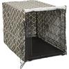 MidWest Homes for Pets Copertura per gabbie per cani, con protezione in Teflon, in policotone, adatta alla maggior parte delle gabbie da 91 cm, stampa marrone, lavabile, riduce l'abbaiare