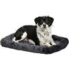 New World Cuscino per cani XS in finta pelliccia grigia, ultra morbido e lavabile in lavatrice, adatto per gabbie e trasportini da 61 cm, per cani e gatti di piccola taglia