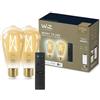 WiZ Starter Kit 2 Edison Smart Bulbs Variable White E27 50W + Remote Control Dimmer