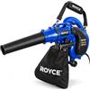 Generico ROYCE Aspiratore Soffiatore per Foglie 1050W con Rotelle e Tracolla, Soffiatore Elettrico Potente Velocità Aria 230 km/h, Aspirafoglie da Giardino Ergonomico per Foglie e Pulizia Esterni