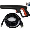 Parpyon® Kit accessori idropulitrice Annovi reverberi - Black Decker Pistola, Lancia, Tubo, Testina ugello per Idropulitrice Ar Blue Clean con Attacco rapido per tubo acqua ricambi (KIT92TF8)