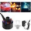 WIYETY Nebulizzatore ad ultrasuoni: 12 LED per nebbia a ultrasuoni, con paraspruzzi rimovibile, macchina per nebbia interna o esterna, Halloween Pumpkin e pentola da strega