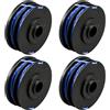 Gotrain RAC123 - Bobina di ricambio per tagliabordi Ryobi, 1,5 mm, 8,3 m, compatibile con Ryobi RLT4027, RLT4125, RLT5027, RLT6030, RLT5127, RLT6130-5132002670 (4 pezzi)
