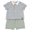 Chicco Bimbo 0-24 Completo con T-Shirt e Pantaloncini Dotata di Una Comoda Apertura sulla Schiena con Bottoncini 261